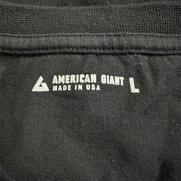 NWOT American Giant Men's L Black Crew Neck Pocket‎ Tee Basic Casual - Picture 6 of 7